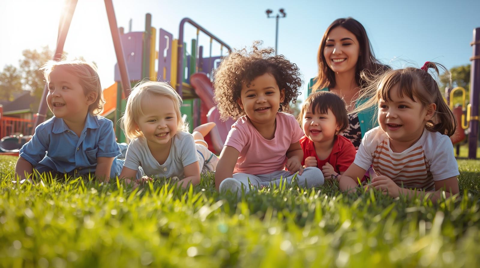 Children enjoying licensed home child care at Regina Child Care